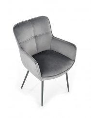 Jídelní židle AVALA –⁠ látka/kov, šedá