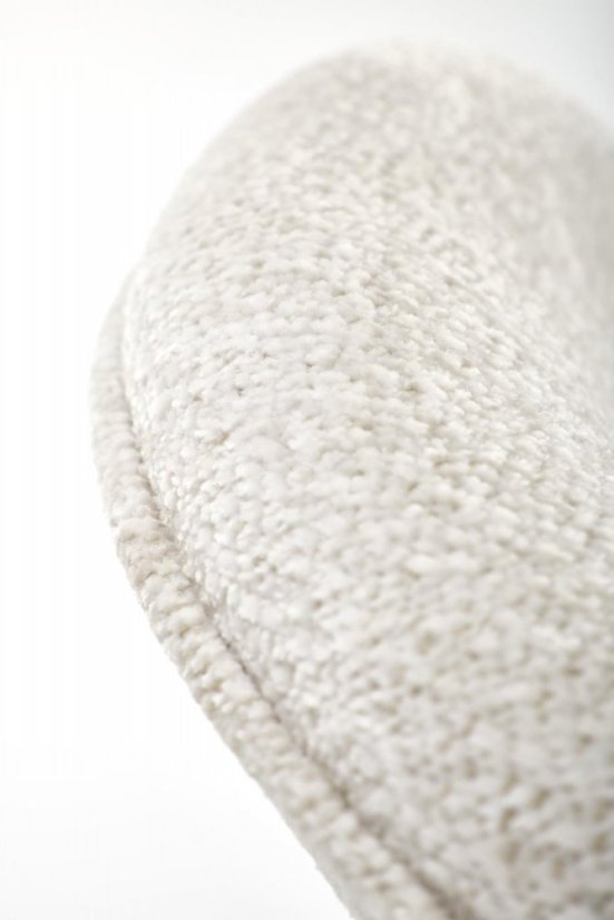 Barová stolička KARO — kov, látka, krémová