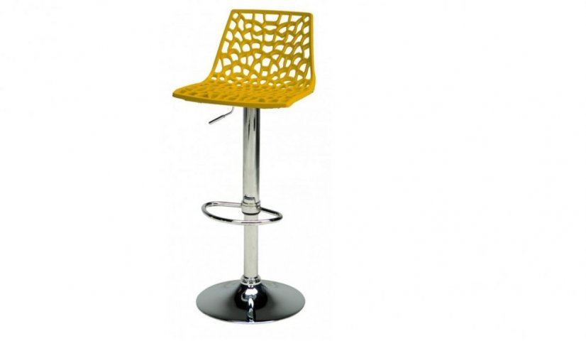 Barová výškově stavitelná židle Stima SPIDER bar – sedák plast, více barev - Barva plastu Stima: Giallo