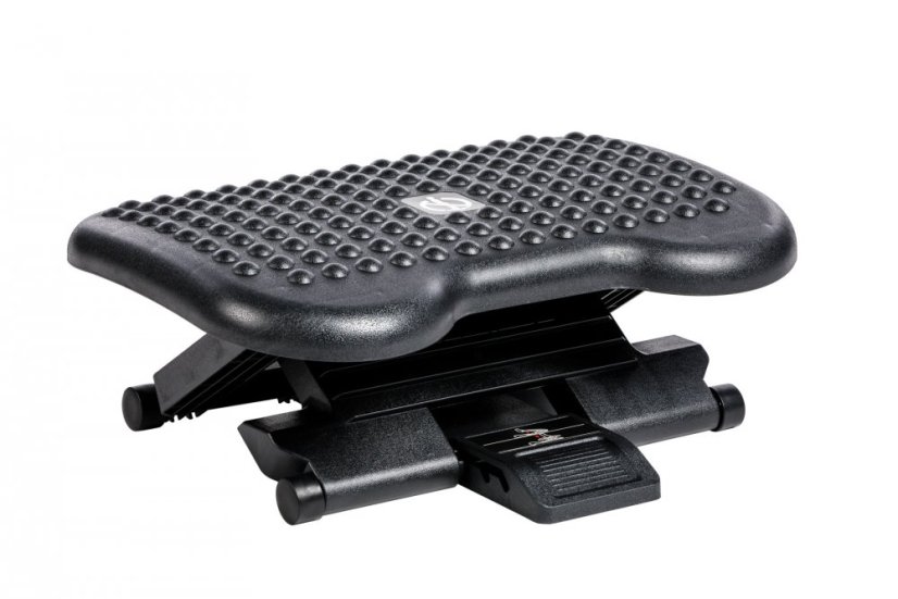FOOTREST ADVANCED podložka pod nohy – čierna, výškovo aj uhlovo nastaviteľná