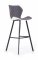 Barová židle ANAKIN – látka, ekokůže, šedá / bílá (vzorek z prodejny)