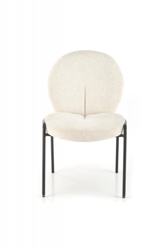 Jedálenská stolička PESTO — kov, látka, krémová