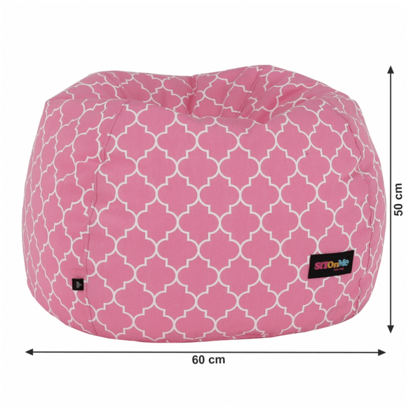Sedací vak GOMBY — 60x50, látka, viac farieb - Gomby: ružový