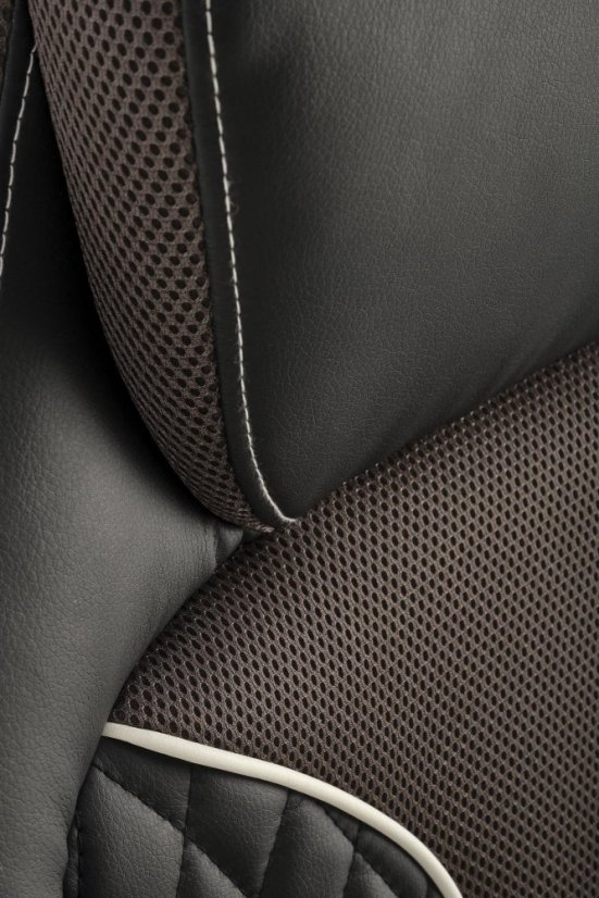 Kancelářské křeslo HAMLET — ekokůže, černá / šedá Halmar