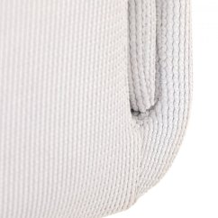 Jídelní otočné křeslo ZENON — kov, látka, bílá (lehce poškozené nohy z nepohledové strany)