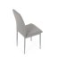 Jedálenská stolička LENA s sivým poťahom a šedými kovovými nohami