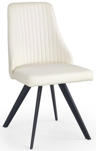 Jedálenská stolička BETTY – ekokoža, biela