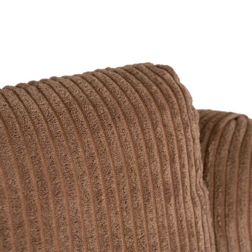 Elegantné hnedé kreslo SPENCER z manšestru