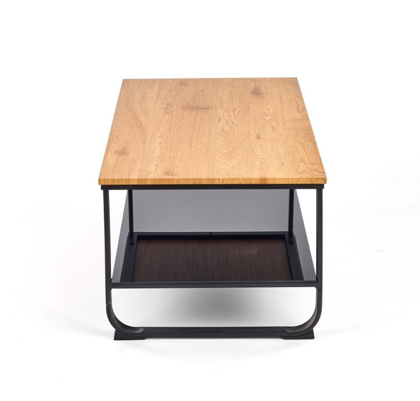 Konferenčný stolík ARTIGA — zlatý dub, čierny kov