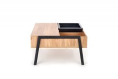 Konferenčný stolík PODIUM so zdvíhacou doskou — prírodná / čierna