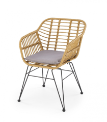 Záhradné kreslo ARTIS — kov, umelý ratan, prírodný