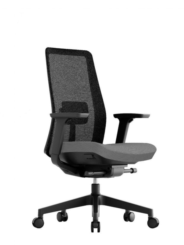 Kancelárska ergonomická stolička K10 — viac farieb - K10 - barevné varianty: Sivá