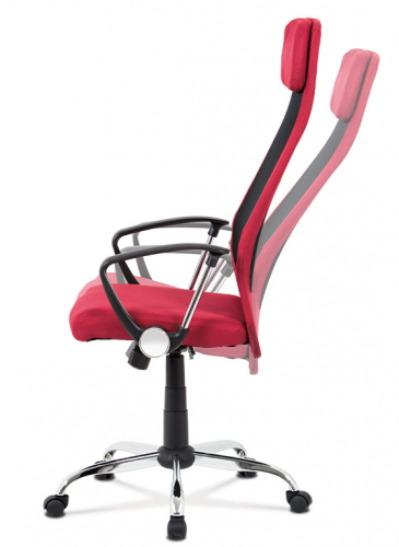 Kancelářská otočná židle PERRY na kolečkách — chrom, látka, více barev