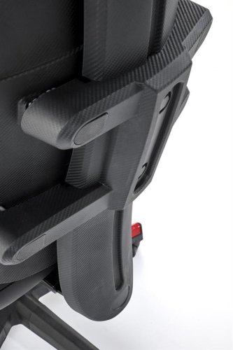 Herní židle NITRO — ekokůže, černá / červená