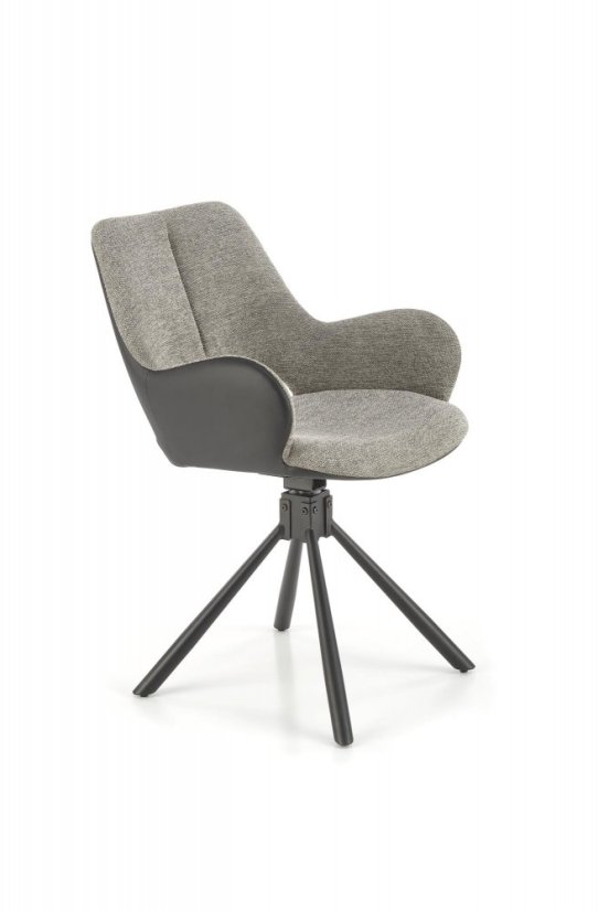 Otočné kreslo MARGE — oceľ, látka, ekokoža