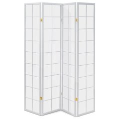 Paraván PARVIO 4D Smrek a Textília, Biely Matný Lak Autronic