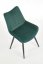 Jídelní židle AURORA –⁠ kov/látka, zelená