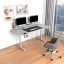 ULTRADESK HIGHLANDER XXL Biely pracovný stôl s elektrickým nastavením