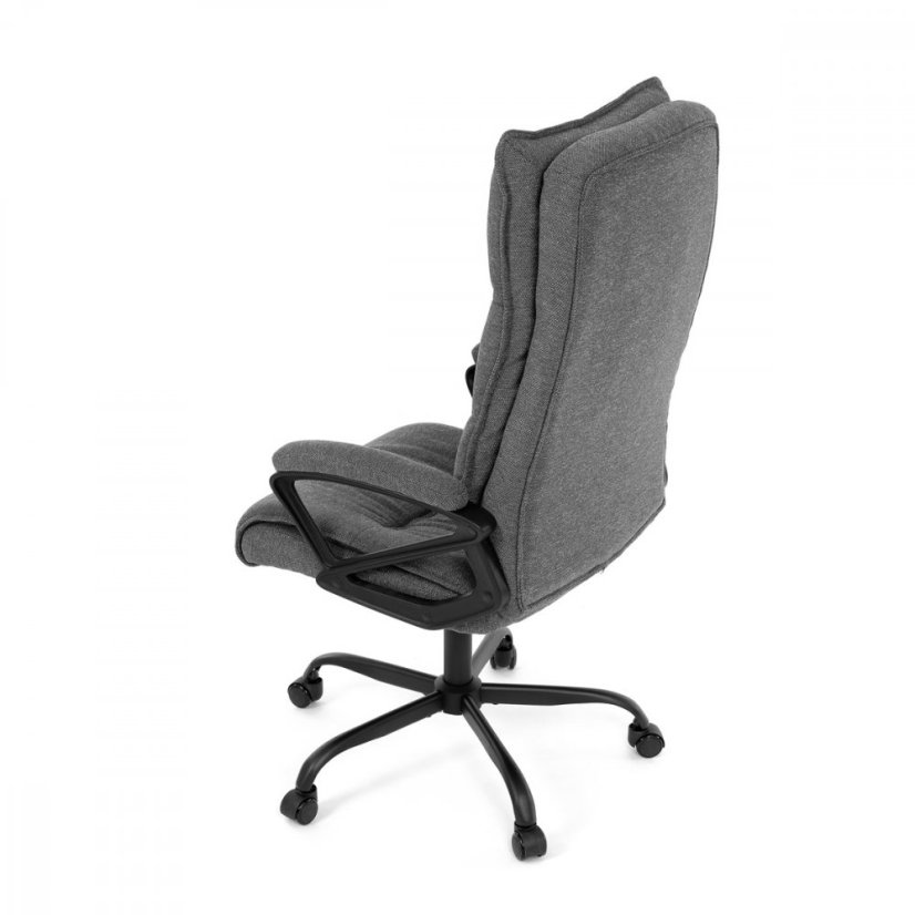 Kancelárske kreslo EZRA — kov, látka, sivá