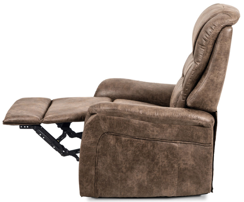 TV křeslo ISLA — hnědá, imitace broušené kůže