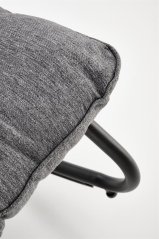 Houpací křeslo GATTO — kov, látka, šedá Halmar