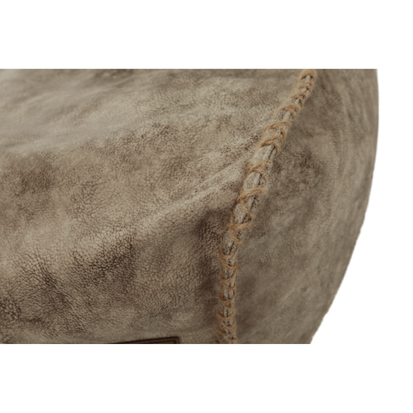 Sedací vak s taburetom FOLAN — béžovohnedá