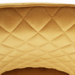 Jedálenské otočné kresielko YELD — kov, látka, žltá