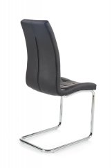 Jídelní židle POLY – kov, eko kůže černá Halmar