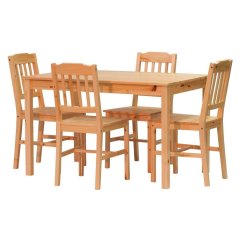 Jídelní set Stima PINETA 1 + 4 v rustikálním stylu – masiv, borovice IDEA nábytek