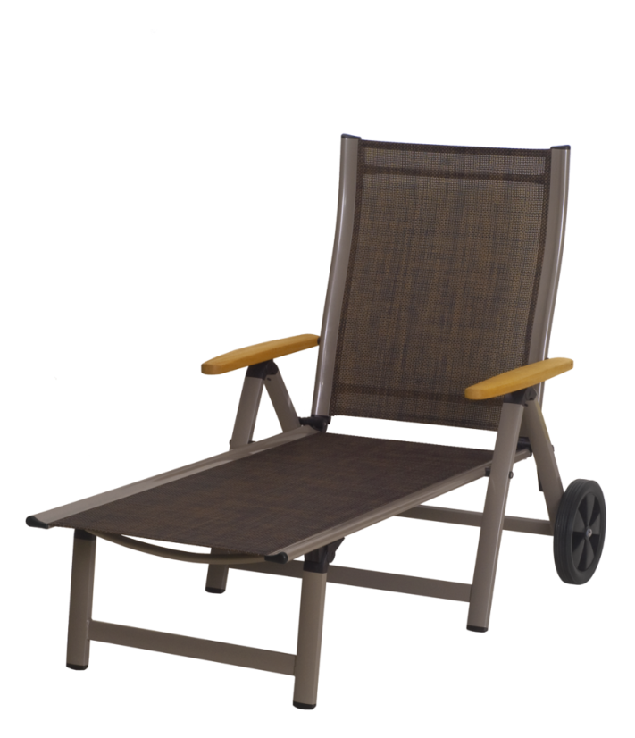 ASS COMFORT lehátko hliníkové - cappuccino+champagne