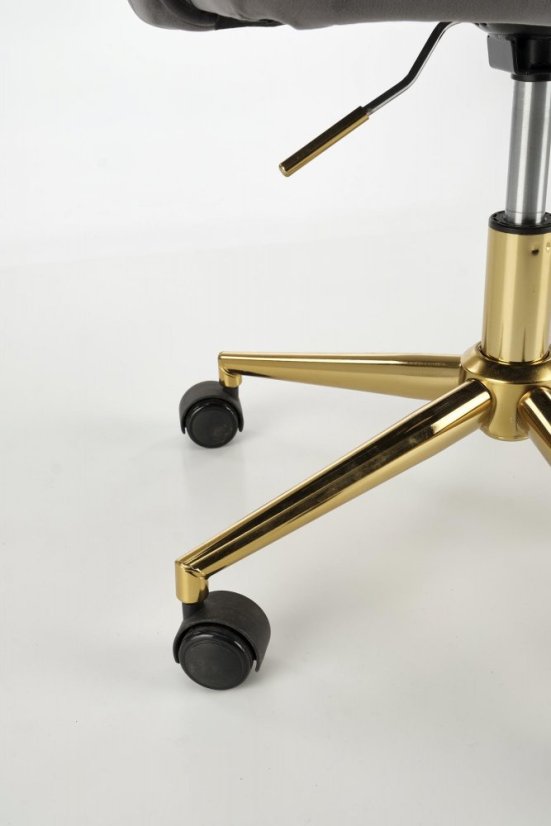 Kancelárska otočná stolička TIMOTEO — kov, látka, sivá