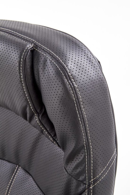 Kancelárske kreslo CARLOS – ekokoža, čierna, nosnosť 130 kg