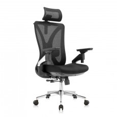 Kancelářská ergonomická židle VERTE X — černá, nosnost 150 kg