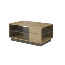 Konferenčný stôl CITY — 138x20x20 cm, dub/sivý grafit