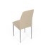 Moderná jedálenská stolička LENA z béžovej látky so sivými kovovými nohami Autronic