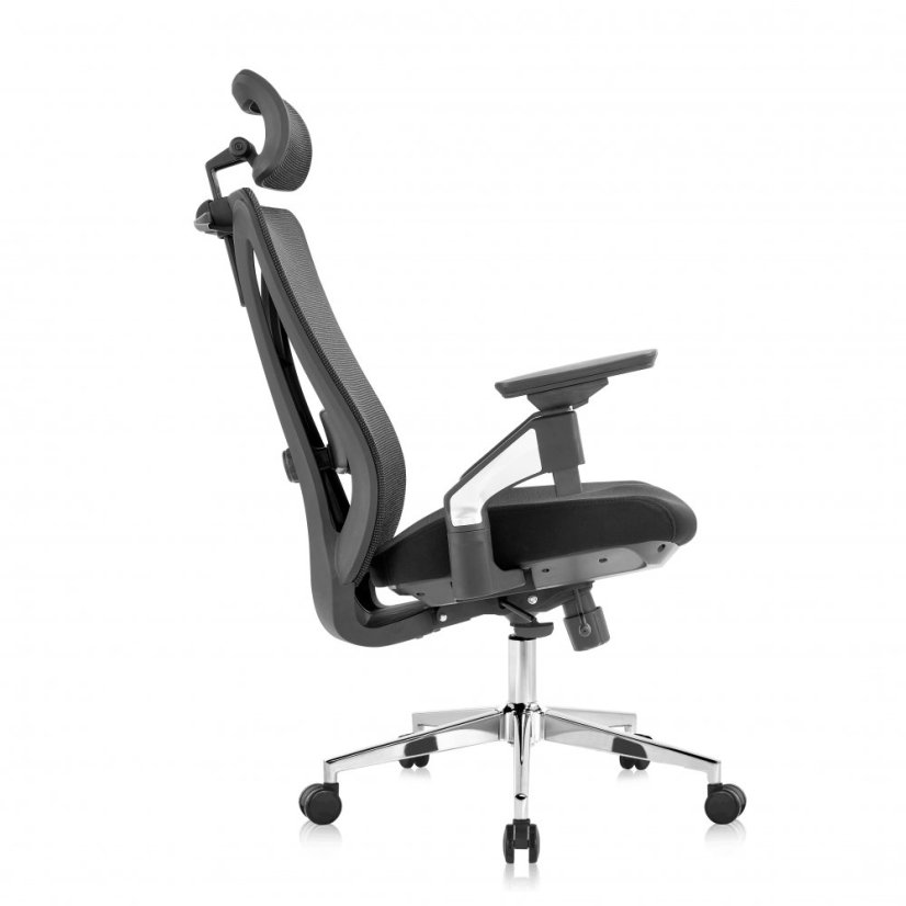 Kancelářská ergonomická židle VERTE X — černá, nosnost 150 kg