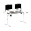 ULTRADESK HIGHLANDER XXL Biely pracovný stôl s elektrickým nastavením