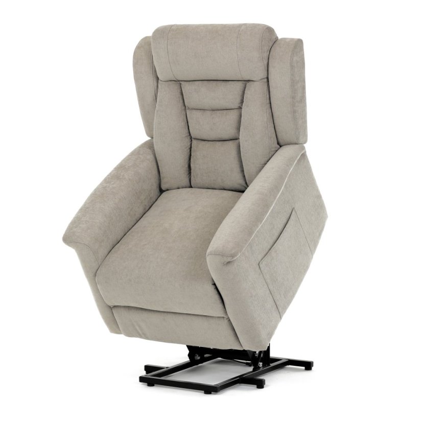 Relaxační křeslo ELECTRO s lanýžovým čalouněním a 2 motory Autronic