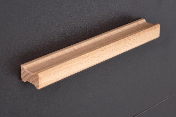 Psací stůl ELGIN — dřevo, antracit / dub votan