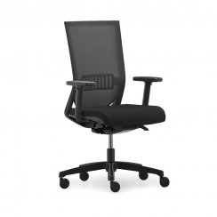 Kancelářská ergonomická židle na kolečkách RIM EASY PRO EP 1207 – s područkami, černá