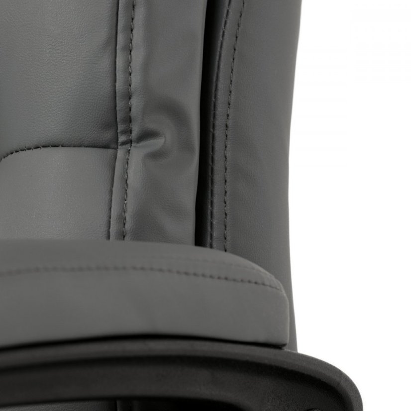 Kancelářské křeslo HOLMES — kov, ekokůže, šedá Autronic