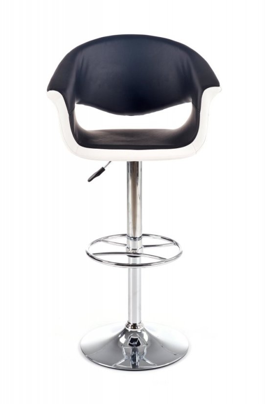 Barová židle FELICIA – ekokůže, černá / bílá Halmar