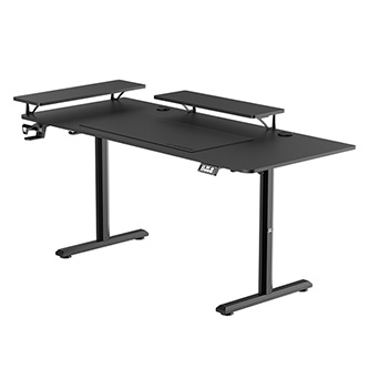 Elektricky výškově nastavitelný pracovní stůl HIGHLANDER XXL BLACK, 160x70 cm