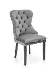 Jedálenská stolička MIYA — masív, látka, šedá