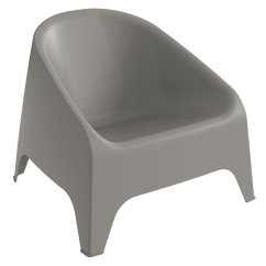 MATERA plastové křeslo - šedá