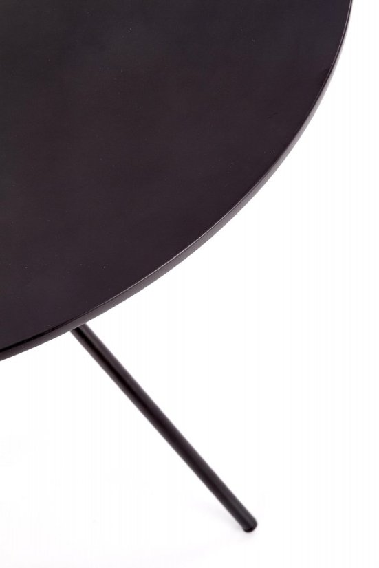 Jídelní kulatý stolek FONDI — průměr 80 cm, černá
