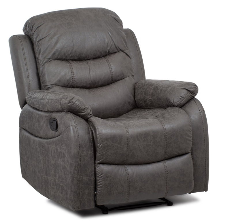 TV polohovatelné křeslo ROGIL - látka, šedá, nosnost 130 kg