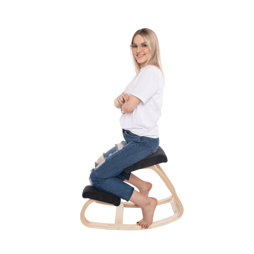 Ergonomická balančná klekačka RENAR – čierna prírodná
