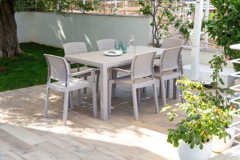 ALBA plastové křeslo - šedá