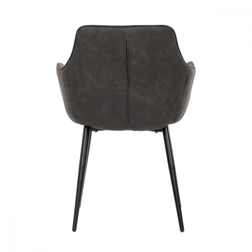 Jedálenské kreslo BRANDON — kov, látka, čierna